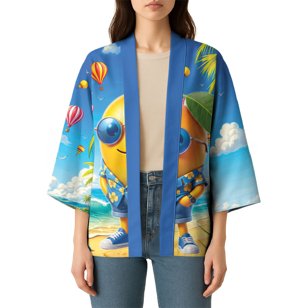 Funny Hawaii Mango Kimono Tropical Summer Beach Mascot Vacation