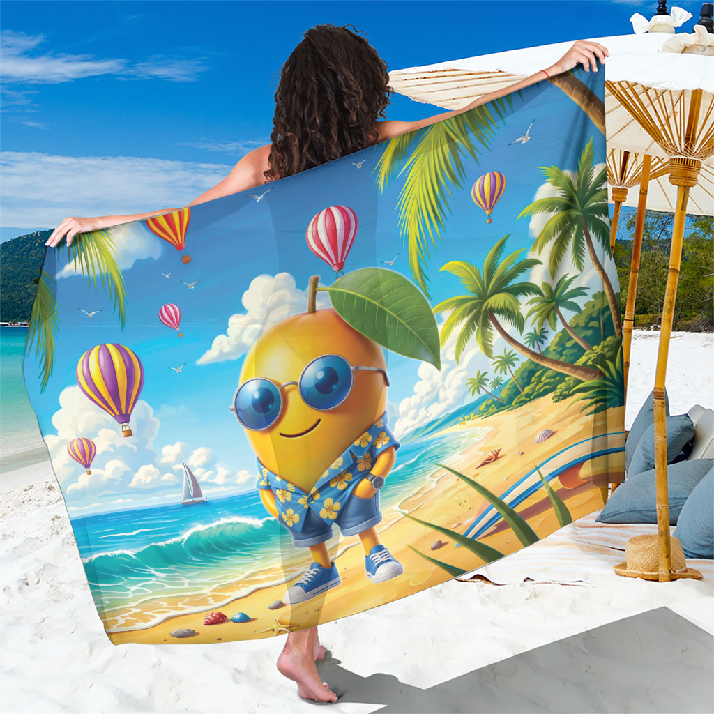 Funny Hawaii Mango Sarong Tropical Summer Beach Mascot Vacation