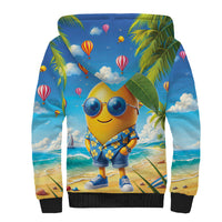 Funny Hawaii Mango Sherpa Hoodie Tropical Summer Beach Mascot Vacation