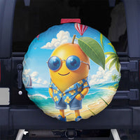 Funny Hawaii Mango Spare Tire Cover Tropical Summer Beach Mascot Vacation