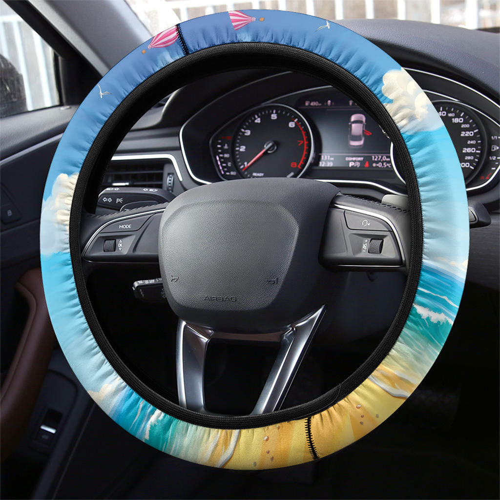 Funny Hawaii Mango Steering Wheel Cover Tropical Summer Beach Mascot Vacation