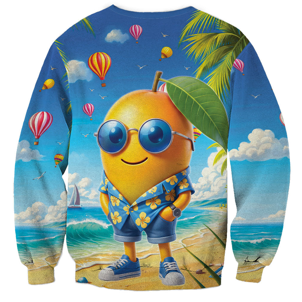 Funny Hawaii Mango Sweatshirt Tropical Summer Beach Mascot Vacation
