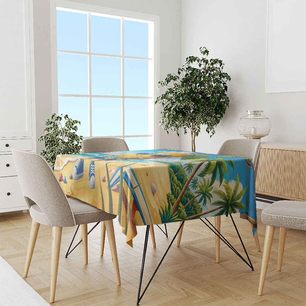 Funny Hawaii Mango Tablecloth Tropical Summer Beach Mascot Vacation