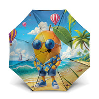 Funny Hawaii Mango Umbrella Tropical Summer Beach Mascot Vacation