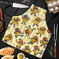 Funny Hawaii Mango Hip Hop Cartoon Apron Summer Beach Party