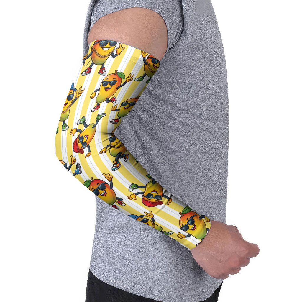 Funny Hawaii Mango Hip Hop Cartoon Arm Sleeves Summer Beach Party