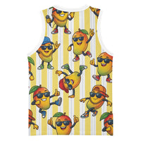 Funny Hawaii Mango Hip Hop Cartoon Basketball Jersey Summer Beach Party