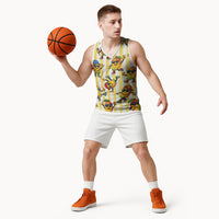Funny Hawaii Mango Hip Hop Cartoon Basketball Jersey Summer Beach Party