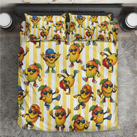 Funny Hawaii Mango Hip Hop Cartoon Bedding Set Summer Beach Party