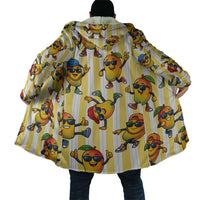 Funny Hawaii Mango Hip Hop Cartoon Cloak Summer Beach Party