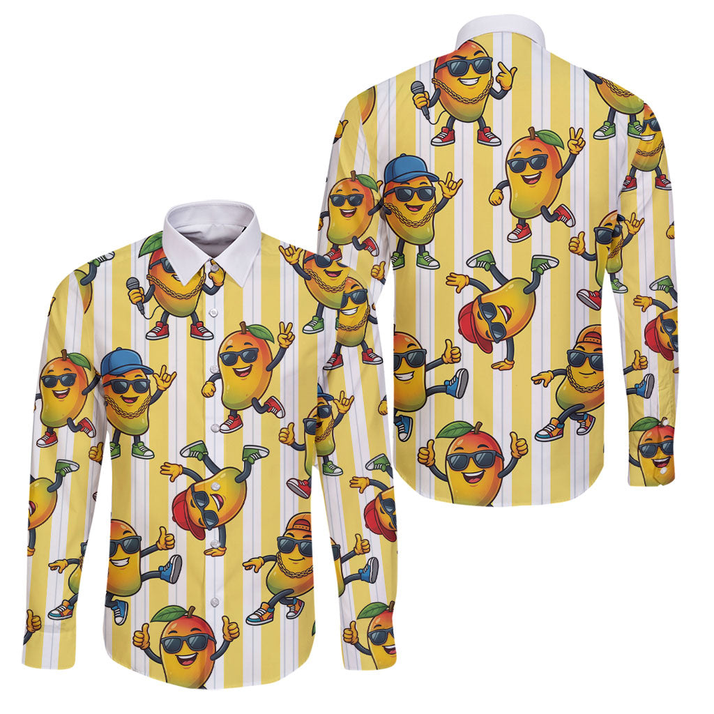 Funny Hawaii Mango Hip Hop Cartoon Family Matching Mermaid Dress and Hawaiian Shirt Summer Beach Party
