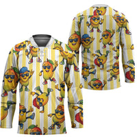 Funny Hawaii Mango Hip Hop Cartoon Hockey Jersey Summer Beach Party