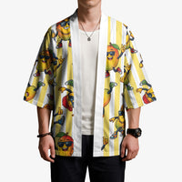 Funny Hawaii Mango Hip Hop Cartoon Kimono Summer Beach Party