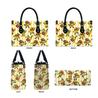 Funny Hawaii Mango Hip Hop Cartoon Leather Bag Summer Beach Party