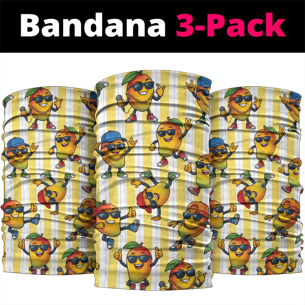 Funny Hawaii Mango Hip Hop Cartoon Neck Gaiter Summer Beach Party