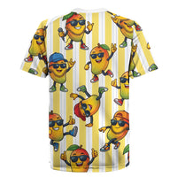 Funny Hawaii Mango Hip Hop Cartoon Rugby Jersey Summer Beach Party