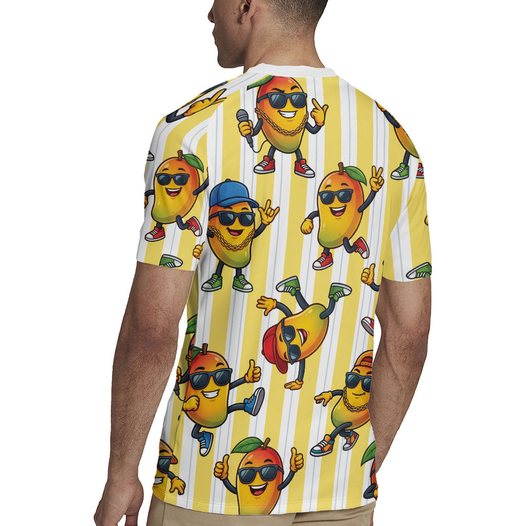 Funny Hawaii Mango Hip Hop Cartoon Rugby Jersey Summer Beach Party