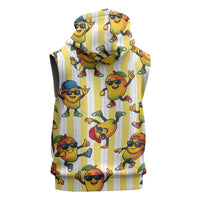 Funny Hawaii Mango Hip Hop Cartoon Sleeveless Hoodie Summer Beach Party