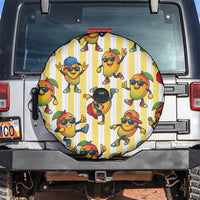 Funny Hawaii Mango Hip Hop Cartoon Spare Tire Cover Summer Beach Party