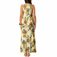 Funny Hawaii Mango Hip Hop Cartoon Tank Maxi Dress Summer Beach Party