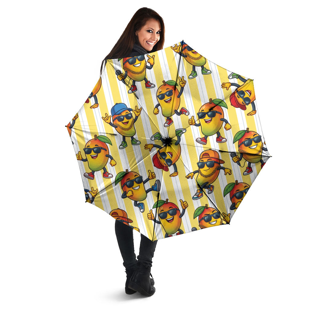 Funny Hawaii Mango Hip Hop Cartoon Umbrella Summer Beach Party