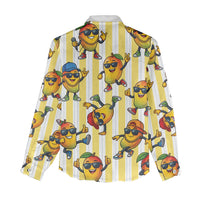 Funny Hawaii Mango Hip Hop Cartoon Women Casual Shirt Summer Beach Party
