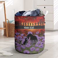 Personalised ANZAC Day Laundry Basket Remembering the Animals of War