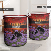 Personalised ANZAC Day Laundry Basket Remembering the Animals of War