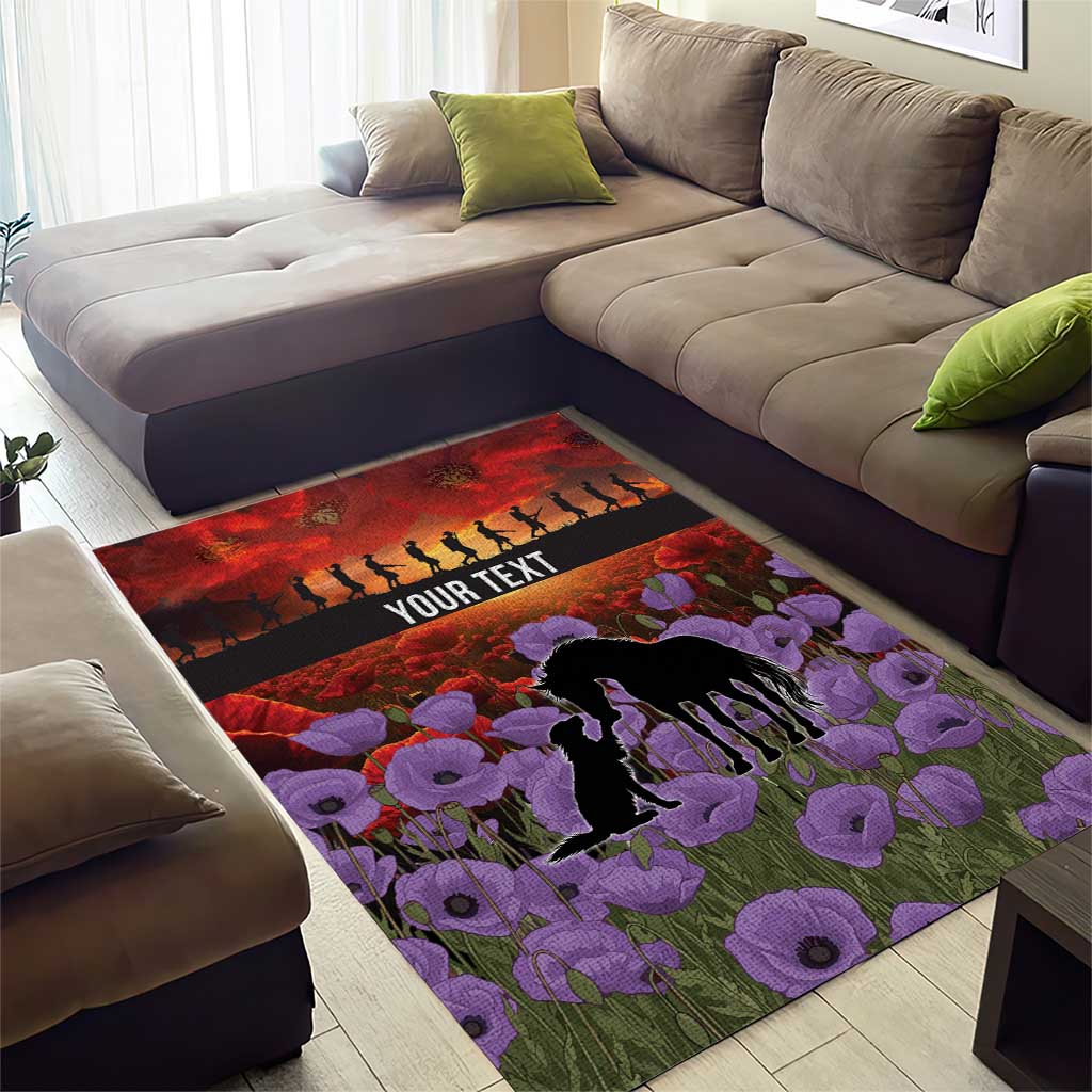 Personalised ANZAC Day Area Rug Remembering the Animals of War LT19 - Polynesian Pride
