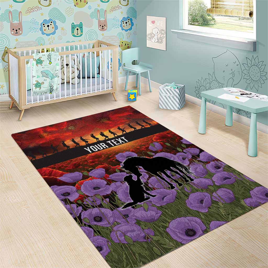 Personalised ANZAC Day Area Rug Remembering the Animals of War LT19 - Polynesian Pride