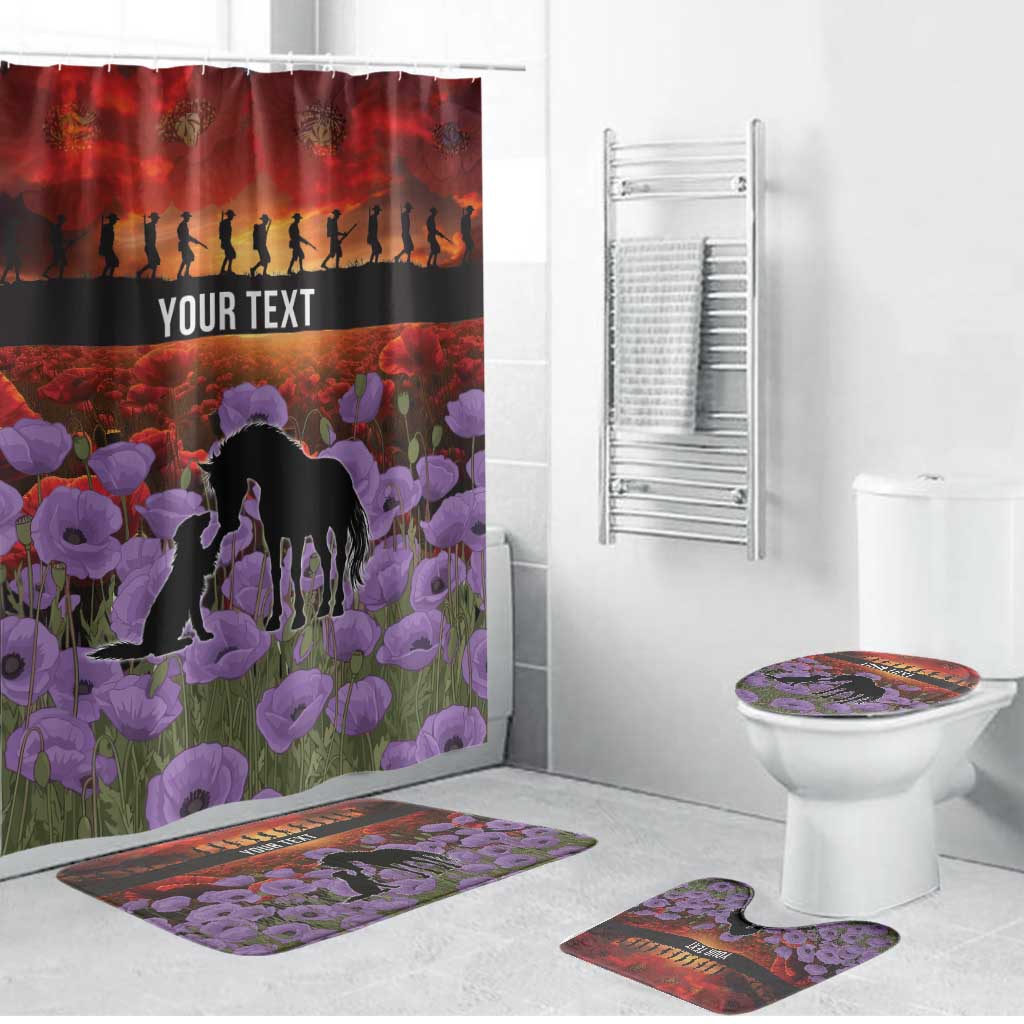 Personalised ANZAC Day Bathroom Set Remembering the Animals of War