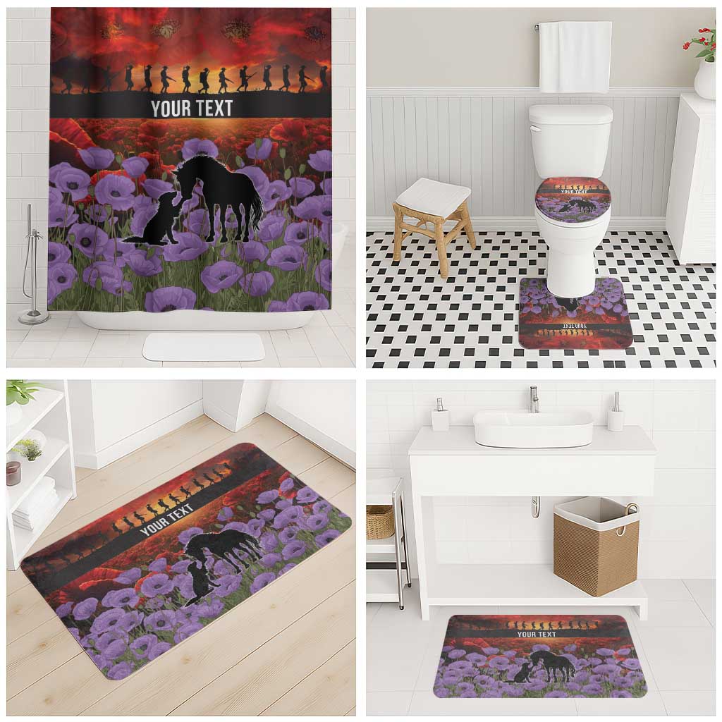 Personalised ANZAC Day Bathroom Set Remembering the Animals of War