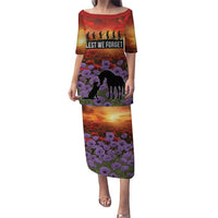 Personalised ANZAC Day Family Matching Puletasi and Hawaiian Shirt Remembering the Animals of War