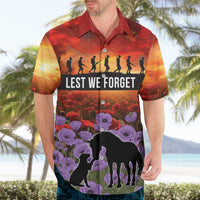 Personalised ANZAC Day Hawaiian Shirt Remembering the Animals of War