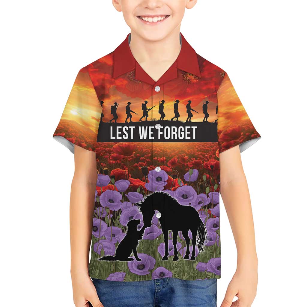 Personalised ANZAC Day Hawaiian Shirt Remembering the Animals of War