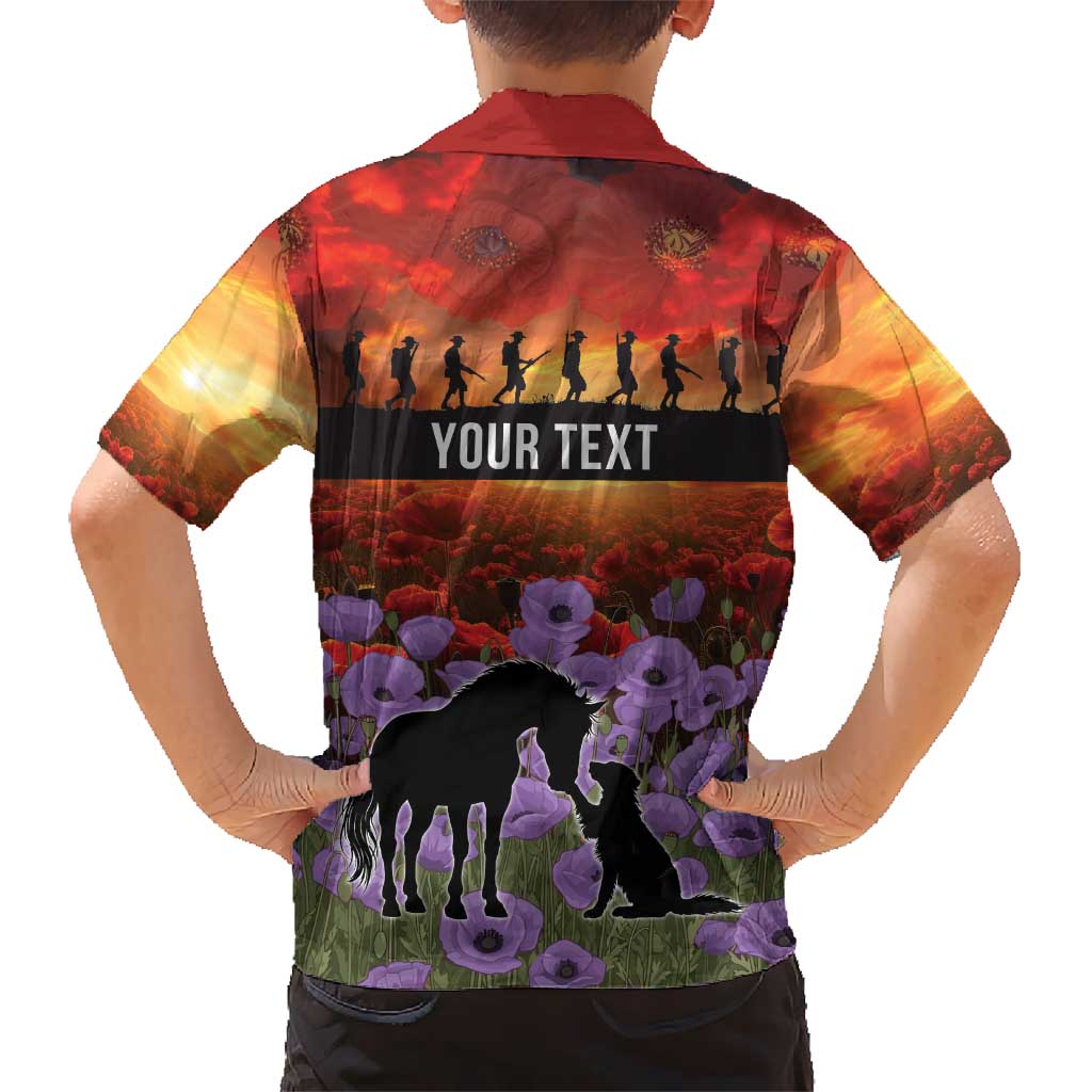 Personalised ANZAC Day Hawaiian Shirt Remembering the Animals of War