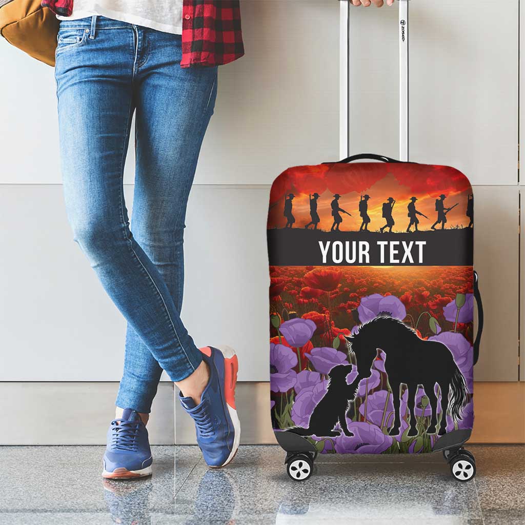 Personalised ANZAC Day Luggage Cover Remembering the Animals of War LT19 - Polynesian Pride
