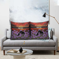 Personalised ANZAC Day Pillow Cover Remembering the Animals of War