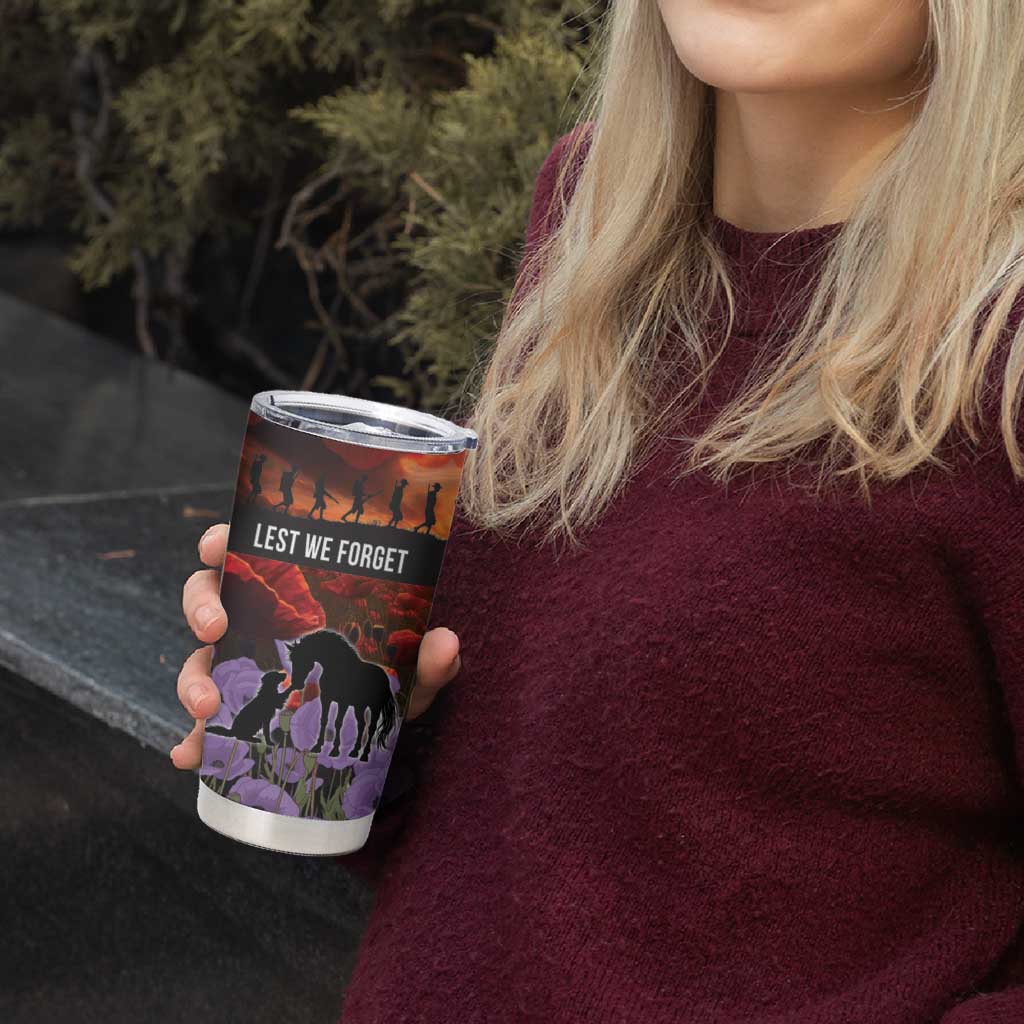 Personalised ANZAC Day Tumbler Cup Remembering the Animals of War
