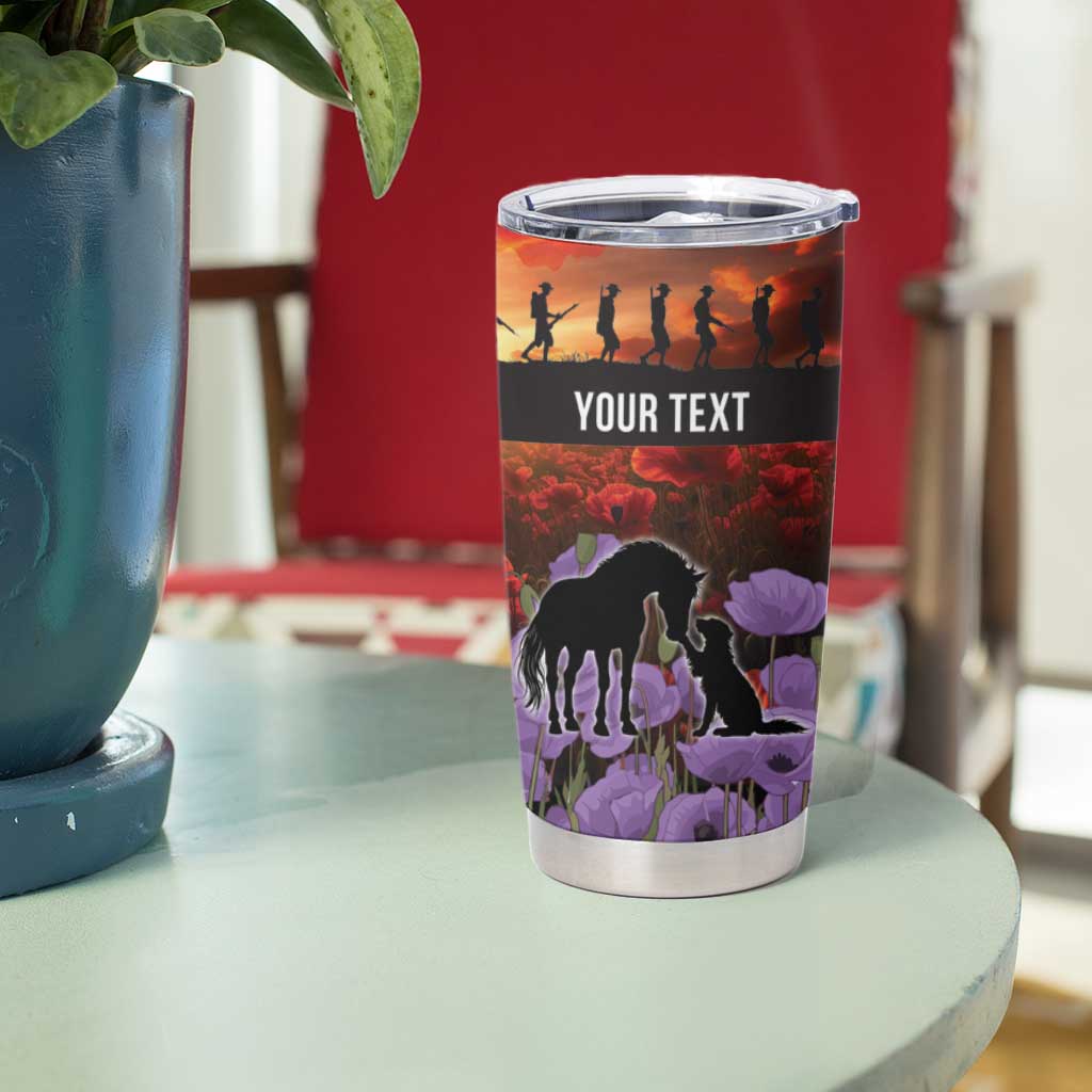 Personalised ANZAC Day Tumbler Cup Remembering the Animals of War