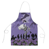 ANZAC Day Apron Lest We Forget the Animals Too LT19 Purple - Polynesian Pride