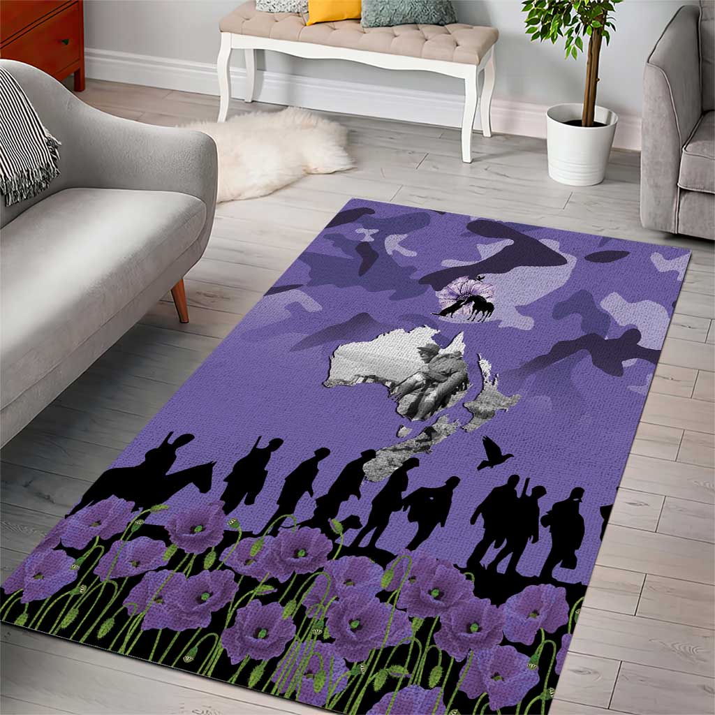 ANZAC Day Area Rug Lest We Forget the Animals Too LT19 - Polynesian Pride
