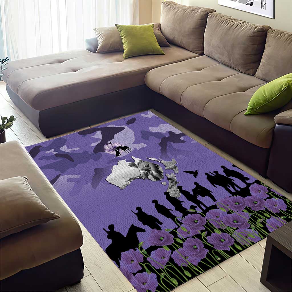ANZAC Day Area Rug Lest We Forget the Animals Too LT19 - Polynesian Pride