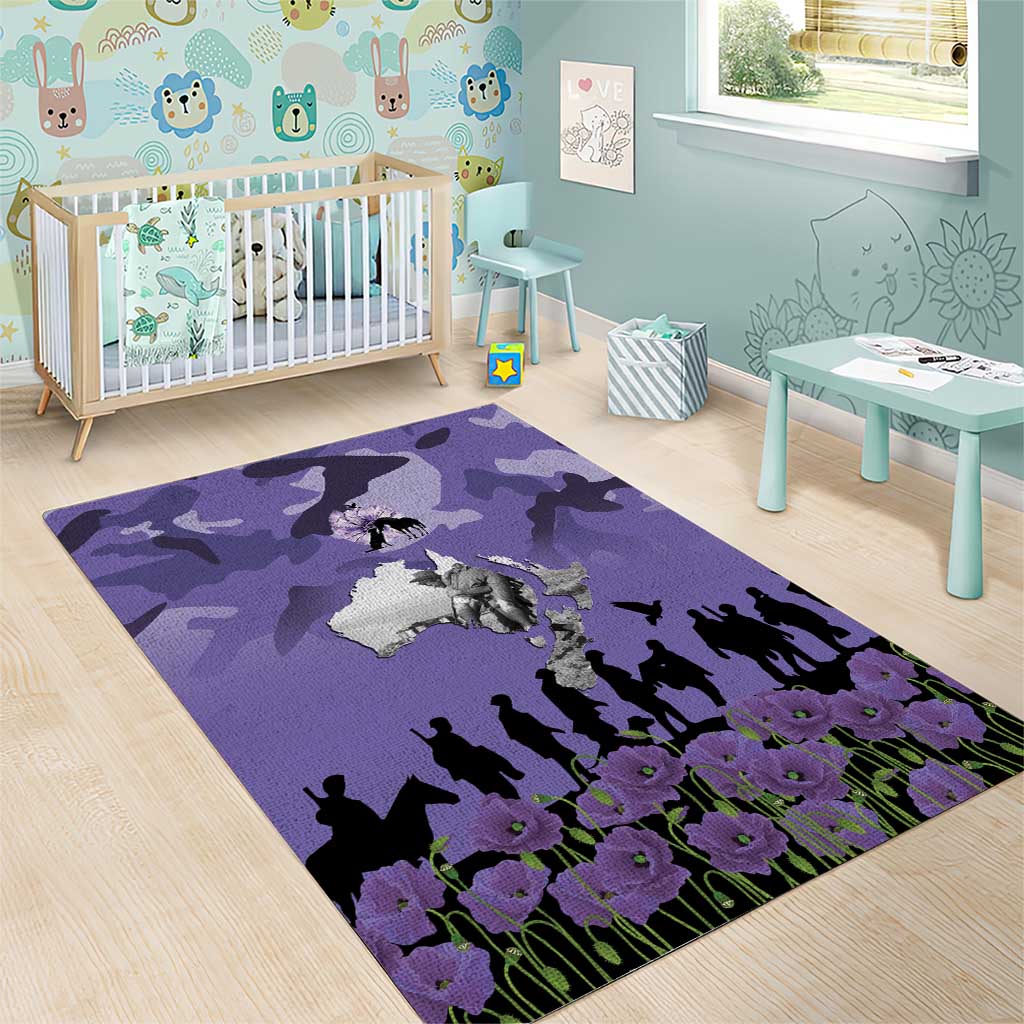 ANZAC Day Area Rug Lest We Forget the Animals Too LT19 - Polynesian Pride