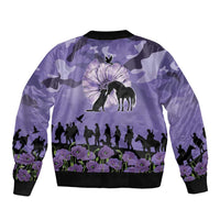 ANZAC Day Bomber Jacket Lest We Forget the Animals Too LT19 - Polynesian Pride