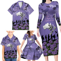 ANZAC Day Family Matching Long Sleeve Bodycon Dress and Hawaiian Shirt Lest We Forget the Animals Too LT19 - Polynesian Pride