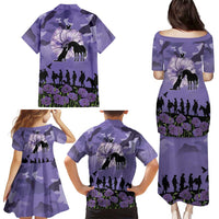 ANZAC Day Family Matching Puletasi and Hawaiian Shirt Lest We Forget the Animals Too LT19 - Polynesian Pride