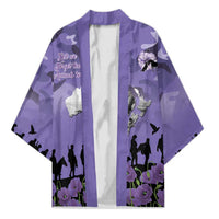 ANZAC Day Kimono Lest We Forget the Animals Too LT19 Unisex Purple - Polynesian Pride