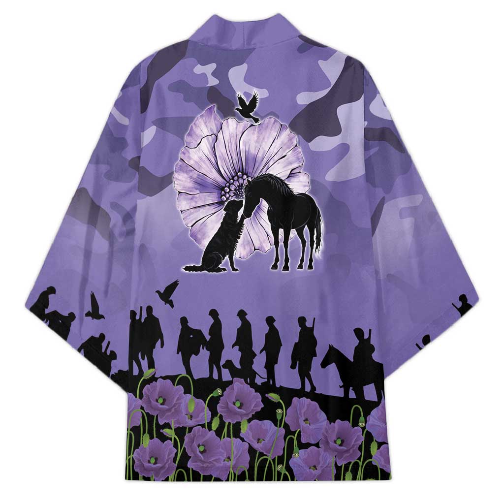 ANZAC Day Kimono Lest We Forget the Animals Too LT19 - Polynesian Pride