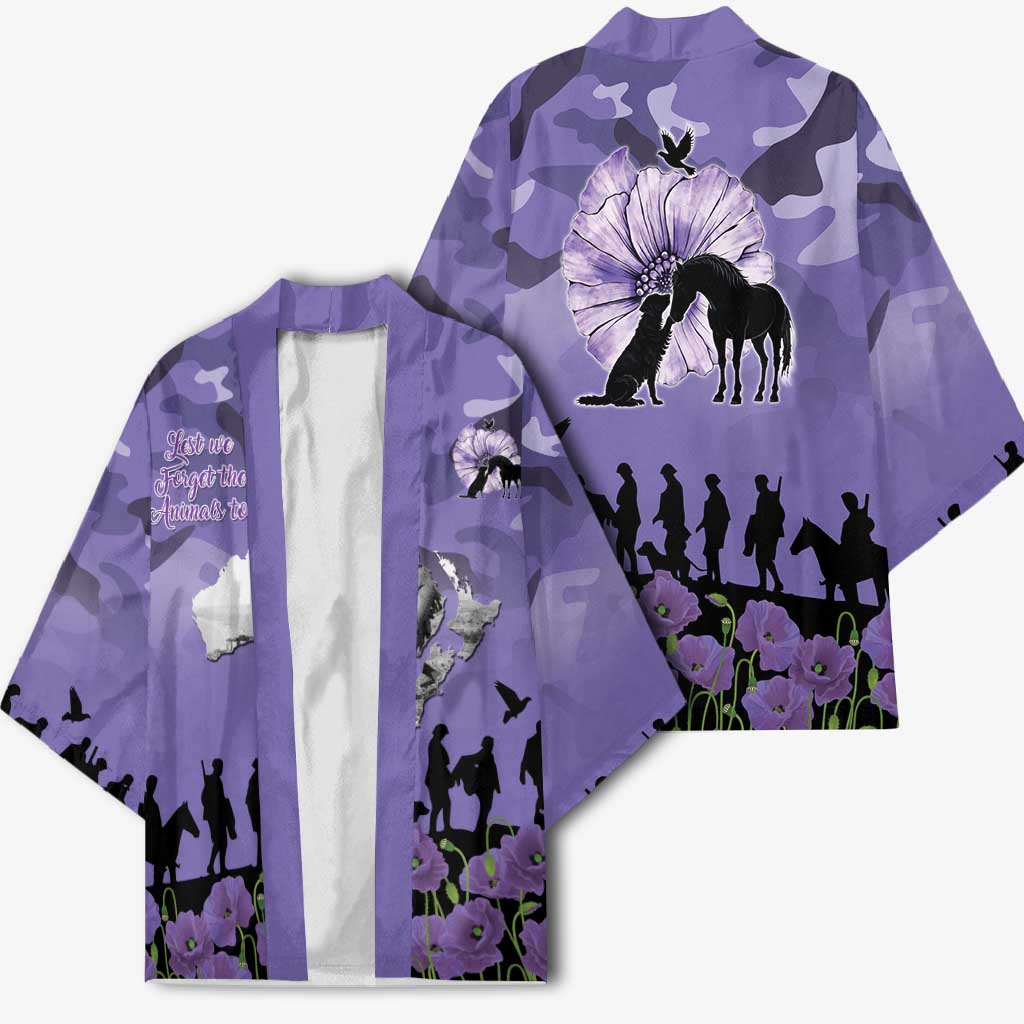 ANZAC Day Kimono Lest We Forget the Animals Too LT19 - Polynesian Pride